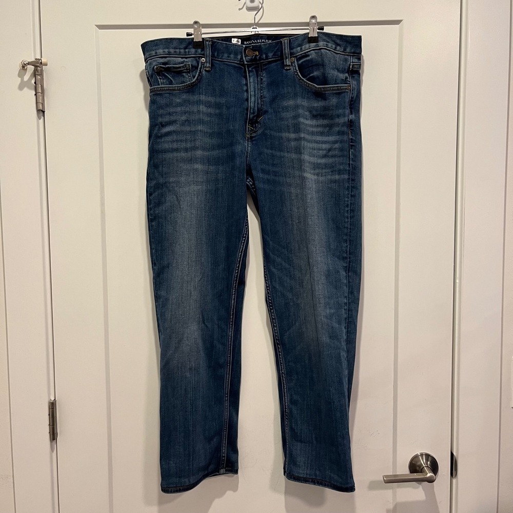 Banana Republic Traveler Slim Fit Jeans Blue Denim 36x36 Mens 4694